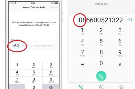 nomor telepon indonesian language